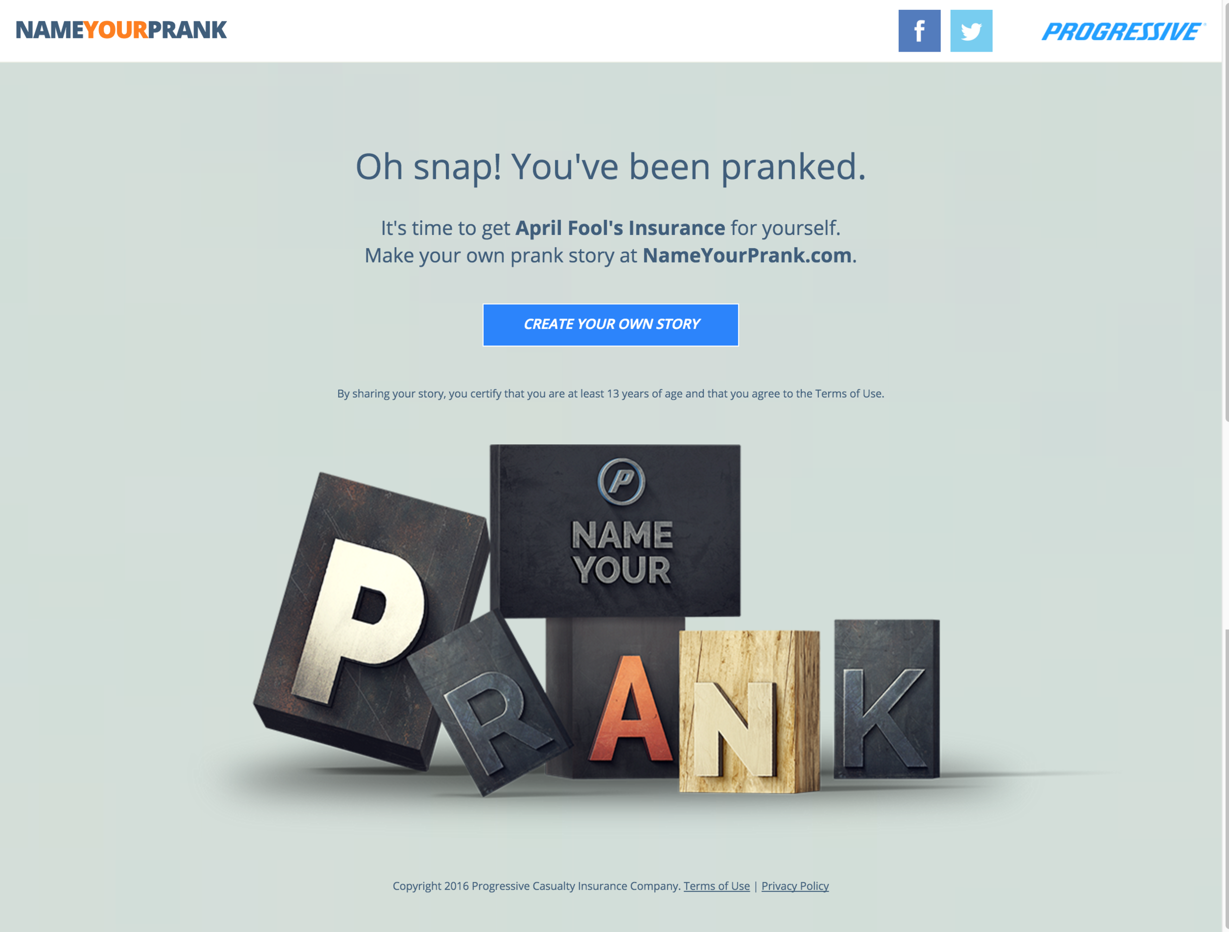 Oh snap! You've been pranked.