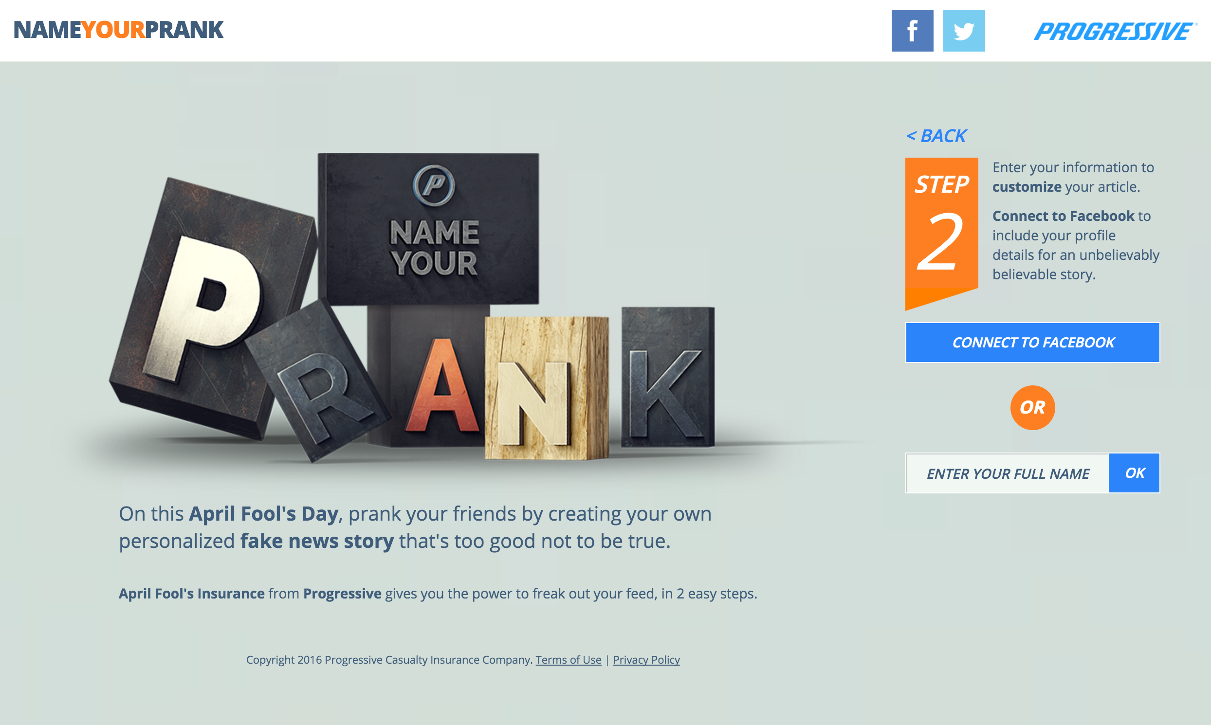 Name Your Prank, step 2, customize your article